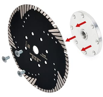 Solidure 230mm Diamanttrennscheibe mit Flansch M14,Diamantscheibe 230mm für Stein, Beton,Bordstein,Natur- und Kunststein