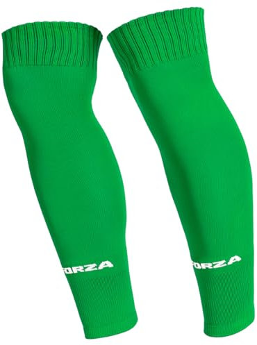 FORZA Classic Pre-Cut Football Socks | Knee-High Sports Socks for Comfort & Performance – Ideal for Training & Matches (UK, Alpha, S, M, Regular, Regular, Green)