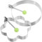 Zerodeko 2pcs Non Stick Egg Rings for Frying Stainless Steel Fried Egg Rings with Anti-scald Folding Handle Egg Moulds Egg Circles Household Kitchen Cooking Tool