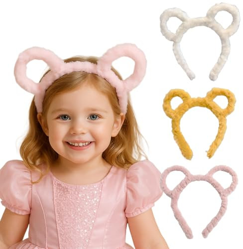 GGUFAY Oreilles d'ours, serre-tête femme de Ours, accessoire de cheveux, pour fille et femme, costume de fête, décoration
