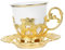 Mikikit 1 Ensemble Tasse de café tasses à expresso tasses à cappuccino italien tasse expresso tasse à cappuccino tasse à café expresso demi-tasse Céramique Golden