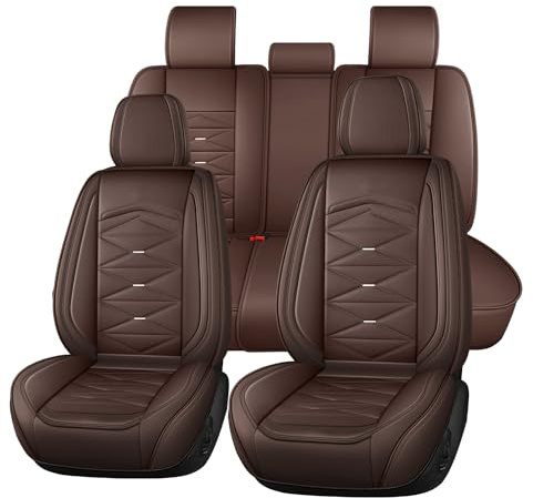 ZuDoxx Autositzbezüge Universal Passend für Mercedes Mercedes Benz C-Klasse W205 Tuning C300e C250 C280 C200k W203 190e W201 Wasserdichtes Nappaleder Vorder- und Rücksitze Komplettset für 5 Sitze