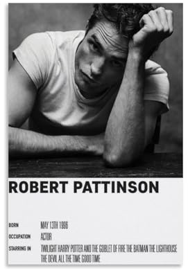 XuXueCC Robert Pattinson Retro-Poster, Schauspieler, Kunst, Leinwand, Gemälde, Dekor, Wanddruck, Foto, Zuhause, moderne Dekorationen, ungerahmt, 40 x 60 cm