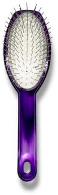 Haarbürste ohne Noppen Massagebürste, Tierbürste Haar Bürste Draht Entwirrend, für alle Haartypen, alle Altersgruppen/unisex, Personen mit langen Haaren 6 Farben Neu (Lila)