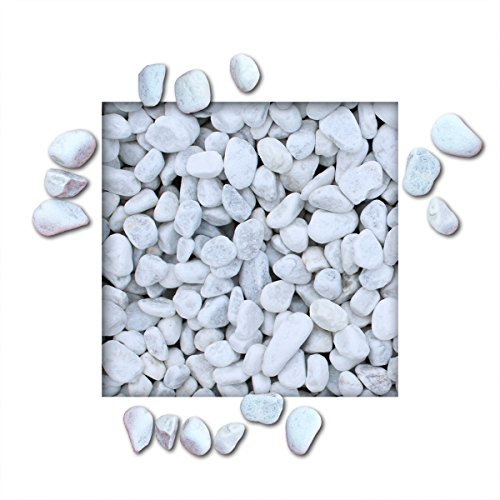 Kieskönig 10 kg Marmorkies Carrara Weiss Verschiedene Körnungen direkt Körnung 25/40 mm