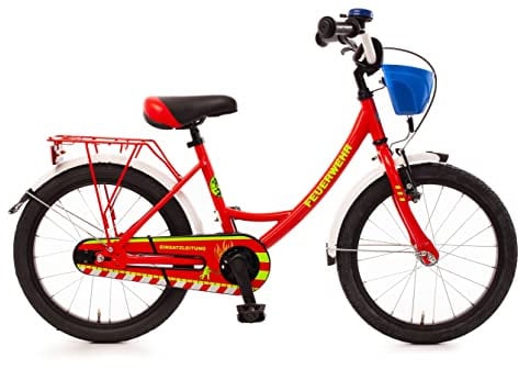 Bachtenkirch Kinderfahrrad 18'' Feuerwehr rot-gelb RH 31 cm