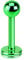 Piersando Piercing Stab Stecker Edelstahl Kugel für Lippen Lippe Labret Lippenpiercing Ohr Tragus Ohrpiercing Helix Nase Intim Zungen Nasen 1,2mm x 6mm x 3mm Grün