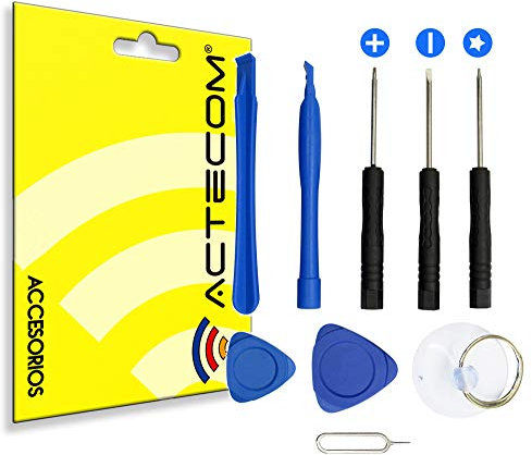 actecom® Kit Herramientas REPARACION MOVIL Consola Tablet 9 EN 1 PLASTICO Pack Smartphone Tool LCD Pantalla