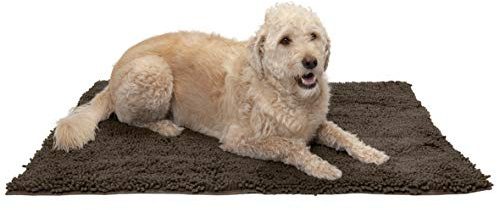 FurHaven 44 x 35 Highly Absorbent Dog Door Mat for Muddy Paws, 100% Washable, Perfect for Entryway, Kitchen, & Bathroom Use - Chenille Shammy Rug - Mud (Brown), Extra Large/XL