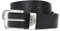 Armani Herren getrommelter Ledergürtel Schwarz 36