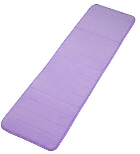 sourcing map Memory Foam Floor Mat Carpet Runner Rug - Purple 40x120cm | Soft Highly Absorbent Bathroom Mat & Floor Rug, Memory Foam for Bathroom & Kitchen