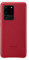 Samsung Leather Smartphone Cover EF-VG988 für Galaxy S20 Ultra Handy-Hülle, echtes Leder, Schutz Case, stoßfest, premium, rot