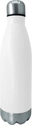 Nerthus Fih 640 Bouteille Réutilisable à Paroi Unique en Acier Inoxydable Blanc 750 ml 29 X 7,5 X 7,5 Cm