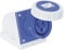 SIROX® CEE-Wanddose IP 67, 3-polig, 230 V, 6 h 16 A, Blau