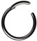 Piercing Ring Segmentring Clicker Scharnier Septum Tragus Helix Ohr Nase Lippe Nasenring Nasenpiercing Lippenpiercing Dünn Schwarz 0,8mm x 6mm