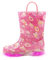 Bottes de pluie lumineuses pour enfants filles et garçons – Chaussures de pluie imperméables à paillettes avec poignées faciles à porter, Dessert rose, 2 Big Kid