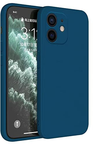 Topme Coque pour iPhone 12 Mini (5.4 inches) Etui Housse, Protecteur de Peau en Silicone TPU - Bleu Saphir