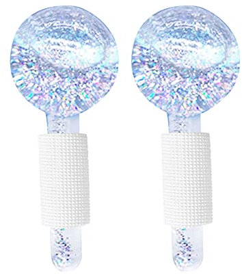 Lechnical Facial Ice Globes,2PCS Ice Roller Ice Globes for Face Cold Hot Skin Massager Crystal Glass Ball for Redness Soothing Face Wrinkle Remover Beauty Care Tool