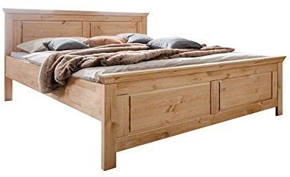 möbelando Bett >SZ-0079< (BxHxT: 192x98x209 cm) Kiefer eichefarbig - 192x98x209 (BxHxT)