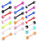 LuLiyLdJ Lot de 20 Piercings à la Langue pour Mamelon en Plastique, 16 mm en Plastique Flexible pour Piercing à la Langue, Bijoux pour Piercing corporel