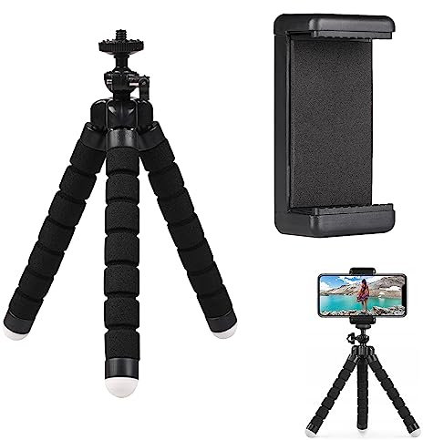 Treppiede Portatile Octopus Con Supporto Per Telefono,Cavalletto Smartphone,Flessibile Mini Smartphone Octopus,Mini Fotocamera Cavalletto Supporto,Flessibile Treppiede Fotocamera,360° Rotabile,Kiuiom