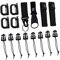 Garneck 16 Teile/Satz Rucksack Schwarz Schlüsselanhänger Schwarz Rucksack Rucksack Verbindung Schnalle Rucksack Zubehör Frühling Snap Link Schwarz Rucksack Gurtband Schnalle