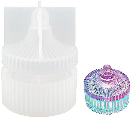 Moldes Resina Cajas Almacenamiento Tapa, Molde Silicona para Caja Joyas, Moldes Epoxi para Hacer Cajas Regalo, Flexible y Reutilizable, Se Puede Utilizar para Hacer Yeso, Cola de Goteo