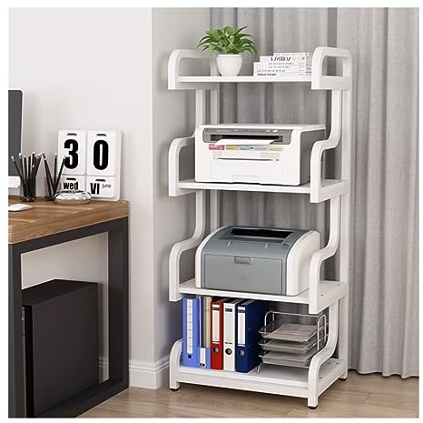 Druckerständer Druckertisch Drucker Regal 4-lagiger Bodenstehender Druckerständer, Mobiles Faxgerät, Scanner-Rack, Metallrahmen-Regal Für Büro Und Wohnzimmer Druckerhalter Druckerregal ( Color : C )