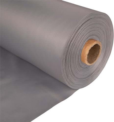 4 Oz Waterproof PU Polyurethane Canvas Fabric - 60 Inch Wide. Durable Tarpaulin, Awning, Roof Felt, Upholstery Material for Outdoor Furniture, Gazebo Covers, Shed Roofing (Grey, Half Metre)