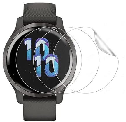 Snailcanfly Película de hidrogel 5pcs para Garmin Venu 2S 40mm Smart Watch Protector de pantalla Transparente TPU Sensible al tacto, de alta definición