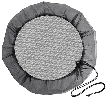 Regentonnen Netz, Verstellbares Regentonne Abdeckung, Deckel Regentonne Mit Gummizug, 60/80/95/100 cm Durchmesser Schutznetz Für Regentonne, Schutzabdeckung Schutz Vor Laub Stechmücken