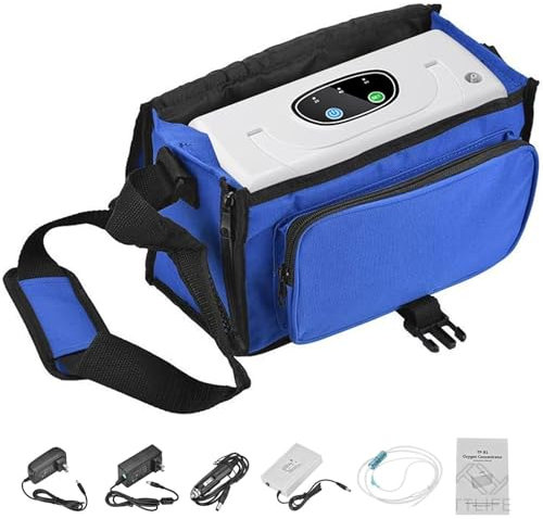 Amhuui Generador de oxígeno portátil, máquina de Varillas de oxígeno de 3L, 1 l/min de oxígeno portátil para el hogar, con Flujo de Aire para Viajes y Uso doméstico