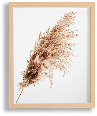 RahmenMax Morena Bilderrahmen Posterrahmen 38x98 cm Buche Dekor 98x38 cm mit weisser Rückwand und Antireflex Acrylglas