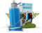Joypur Wasserfilter Outdoor Survival - Faltbare Trinkwasserfilter Outdoor Trinkflasche mit Filter 700 ml Weiche Wasserflasche mit 5000L Filterkapazität Filter für Wandern Survival Notfall (Blau)