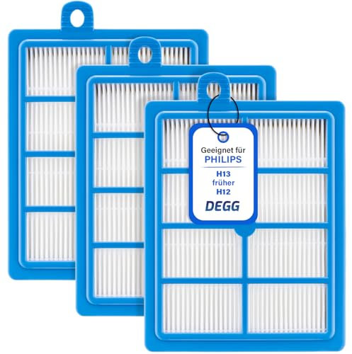 DEGG Filtro HEPA Aspirapolvere, Filtro di Ricambio per Philips, Electrolux, AEG, Tornado, H13 precedentemente H12, Performer, Power Pro, Jetmaxx Series - Confezione da 3