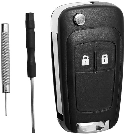 2 Tasten Ersatz Auto Schlüsselanhänger Hülle Kompatibel mit Chevrolet Aveo Matiz Cruze Captiva Spark Orlando Trax und für Opel Vauxhall Astra Insignia Mokka Corsa Adam Karl Vectra Zafira Meriva