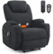 LEADZM Fauteuil électrique, Fauteuil Relax électrique, avec Fonction Massage Chauffage Réglage,Télécommande d'inclinaison Relaxant avec Repose-Pied capacité de Charge 160kg