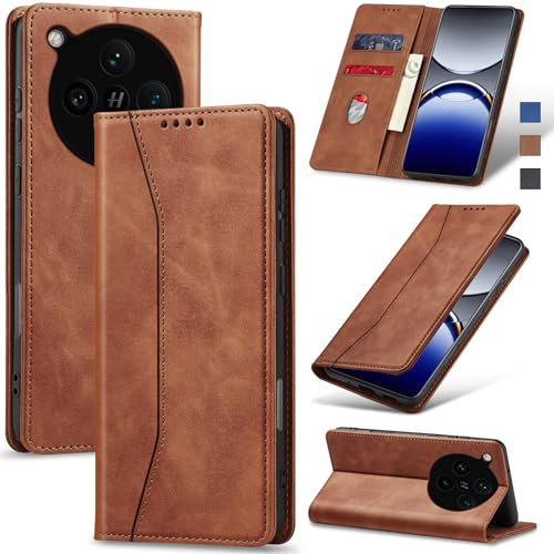 Jasonyu Funda para OPPO Find X8 Pro,Cuero PU Carcasa,Tipo Libro Flip Case con Tarjetas y Cartera,Soporte Plegable,Cierre magnético,Capa (Marrón)