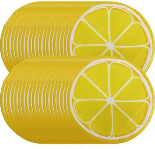 FloralGrace - 40 Pièces de Serviettes Citron pour Décoration Anniversaires, Fêtes et Mariages