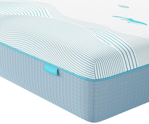 Vesgantti 20CM Ocean-Inspired Single Memory Foam Mattress - Medium Firm | Adorable Ocean Jacquard Pattern, Removable & Washable Cover, Cooling Gel Memory Foam, 3D Breathable Spacer Mesh for Freshness