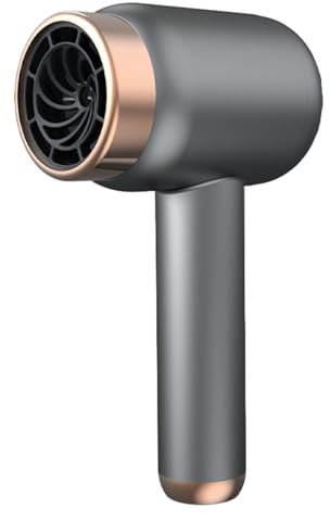 AMSLSIU Secador de pelo inalámbrico de eficiencia, gran aire, USB y monitoreo inteligente de temperatura, vida útil suave del secador, gris oscuro