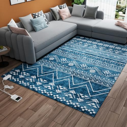 Dalumian Graphene Electric Heating Carpet, Heating Pad for Bathroom Rugs, Portable Heated Floor Mat, Adjustable Temperature, Indoor Floor Heater for Office Living Room Yoga Room(A,80 * 160cm)