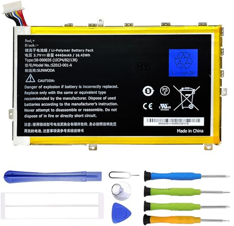 ERYNK 58-000035 Ersatz Akku kompatibel mit Fire HD 7 X43Z60 2nd Ersatzbatterie with Werkzeugsatz