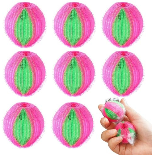 ZZHBOO 8 Pcs Quita Pelusas, Bolas Atrapapelos para Lavadora, Filtro de Pelo de Gato, Recoge Pelusas y Suciedad, para Mascotas y Hogar, 0.35cm