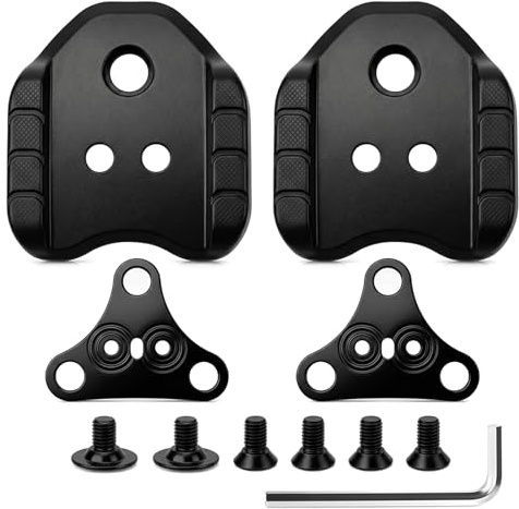 Simsky Fahrrad Cleats Adapter, Kompatibel mit Shimano SPD Plattenadapter SM-SH41 Fahrrad-Schuhclip Verschlussplatte Konverter 3 Loch Platten Fahrrad Pedal Stollen Adapter Fahrräder Cleat Pedalen