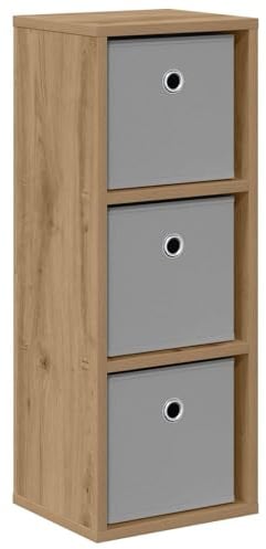 vidaXL Sideboard mit Schubladen Artisan-Eiche 25,5 x 22 x 69,5 cm, Wohnzimmer Sideboard, modernes Design, Robustes freistehendes Regal, ordentlich und elegant