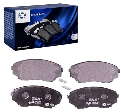 HELLA 8DB 355 009-641 Bremsbeläge - inkl. Warnkontakt - T1271 | Kompatibel mit: MAZDA E Kasten, E Pritsche/Fahrgestell, MPV I, MPV II