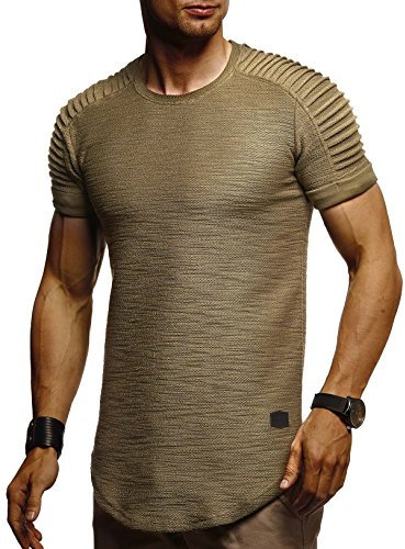 Leif Nelson pour des Hommes Oversize T-Shirt Sweatshirt Hoodie Hoody LN6325; Taille S,
