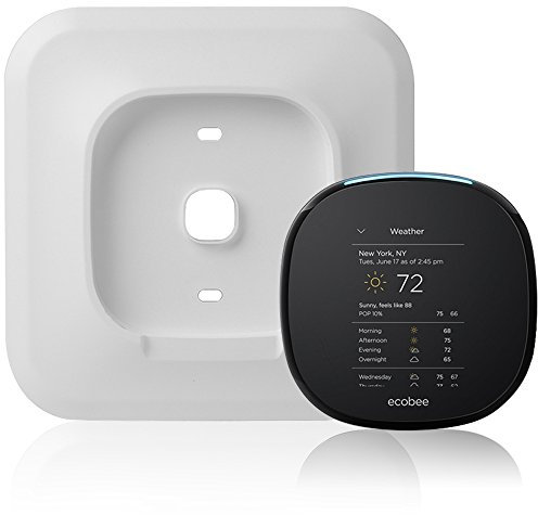 Wall Plate Bracket for Ecobee 4 Smart Wi-Fi Thermostat (White)