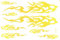 Flammen Feuer gelb Sticker Aufkleber Folie 1 Blatt 270 mm x 180 mm wetterfest